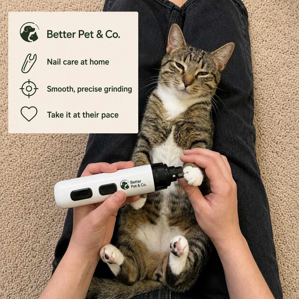 Silent Groom Pro — Quiet Pet Nail Grinder for Dogs & Cats | Better Pet & Co