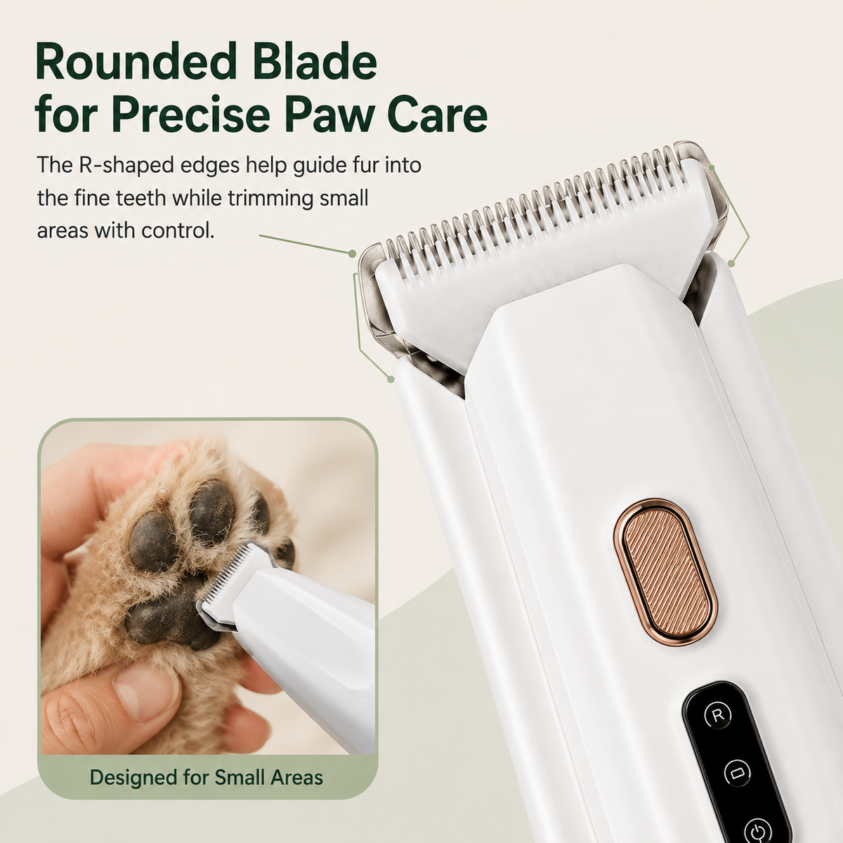 Quiet Cordless Paw Trimmer for Dogs and Cat