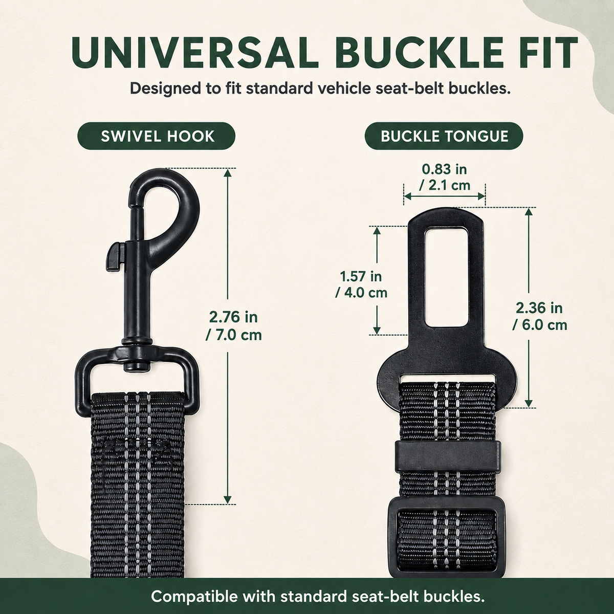 Dog Car Seat Belt Tether — 2 Pack | Better Pet & Co