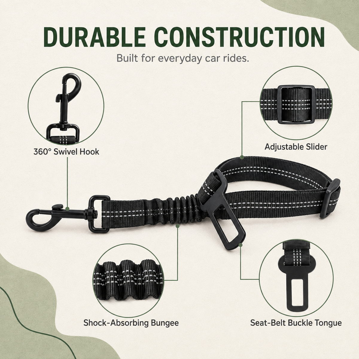 Dog Car Seat Belt Tether — 2 Pack | Better Pet & Co