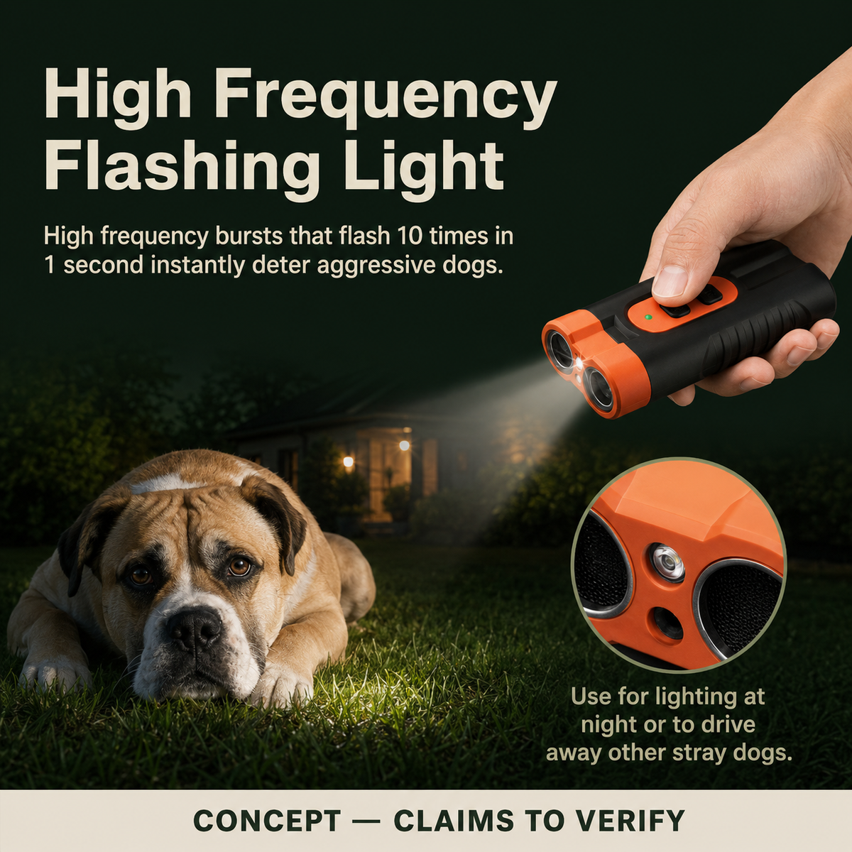 QuietPaw™ Ultrasonic Bark Trainer — Handheld, No Shock, No Spray
