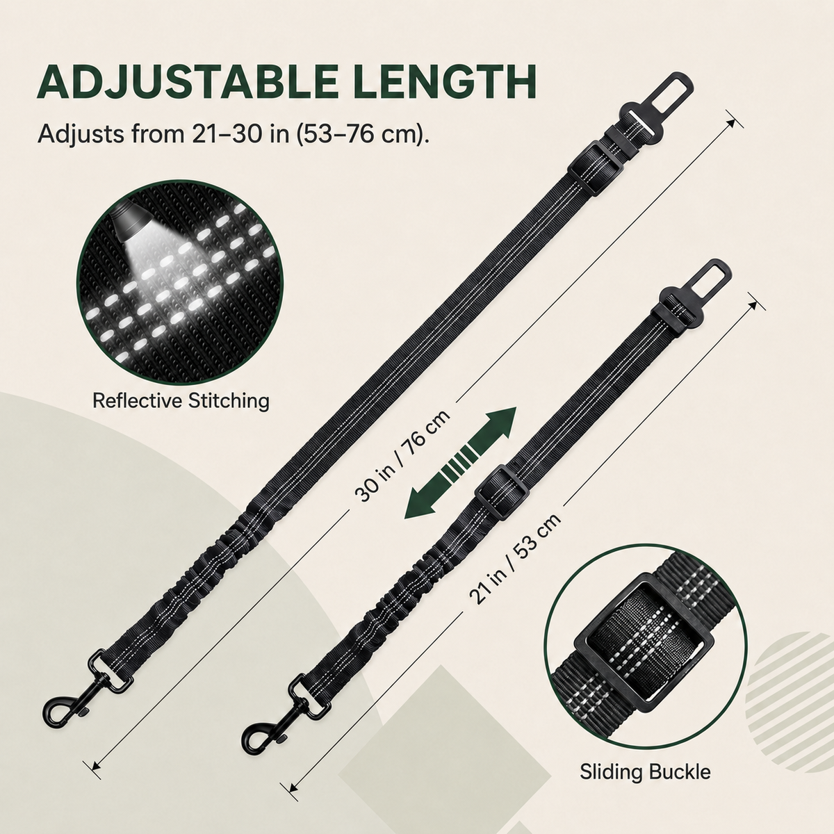 Dog Car Seat Belt Tether — 2 Pack | Better Pet & Co